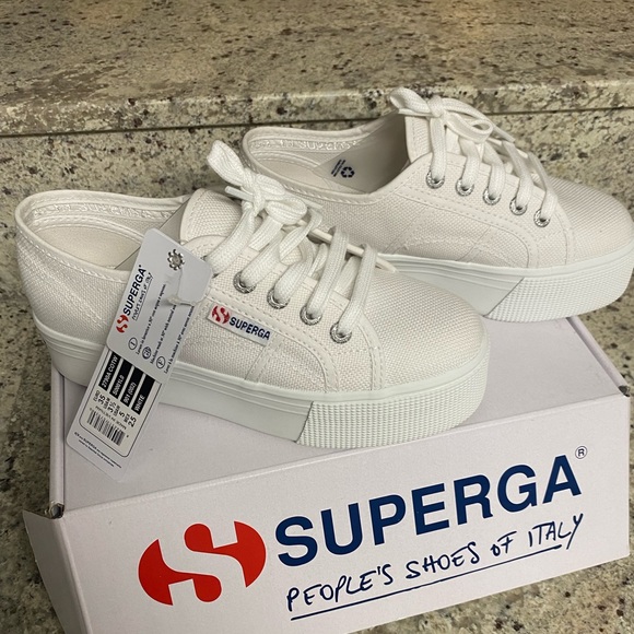 Superga Shoes - Platform Superga 2790 White Sneakers
